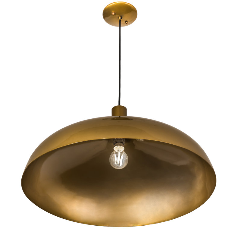 Luminaire suspendu en forme de dôme à 1 lumière