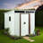 6ft x 5ft White Outdoor Metal Storage Shed with Window, Sliding Doors – Includes Tool Kit, UV-Resistant & Easy Assembly