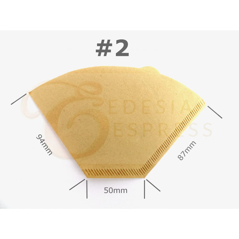 400 Size 2 Brown Unbleached Coffee Filter Paper Cones, White