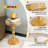 Round Side Table, Modern Metal Pedestal Drink Table, Metal Small End Table, Vintage Coffee Drink Cocktail Table, Accent Table For Small Spaces, Creative Nightstand(gold)