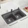 Vienna 31" L x 21" W Double Basin Drop-In Kitchen Sink with Accessories