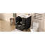 Meuble-lavabo moderne de 24 po avec lavabo en céramique, porte à fermeture douce, 3 tiroirs, poignées dorées et support de porte pour un rangement peu encombrant-808648400