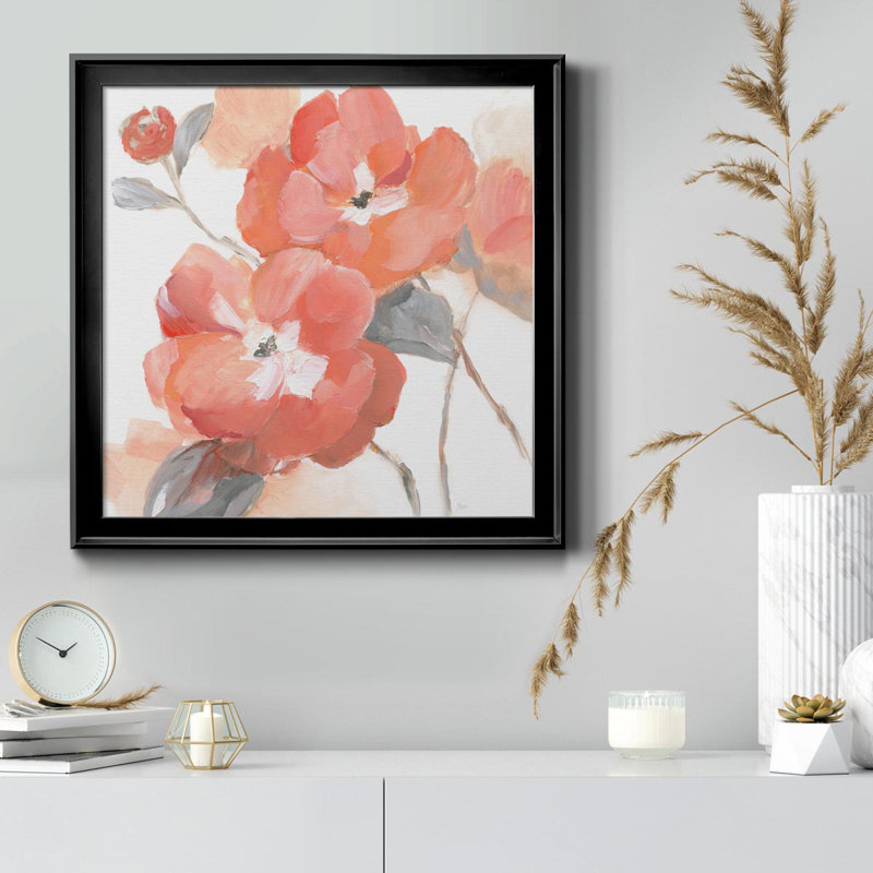 Coral Fantasy II - peinture sur toile encadrée, H 30,5 po x l 30,5 po x P 1,5 po, Noir