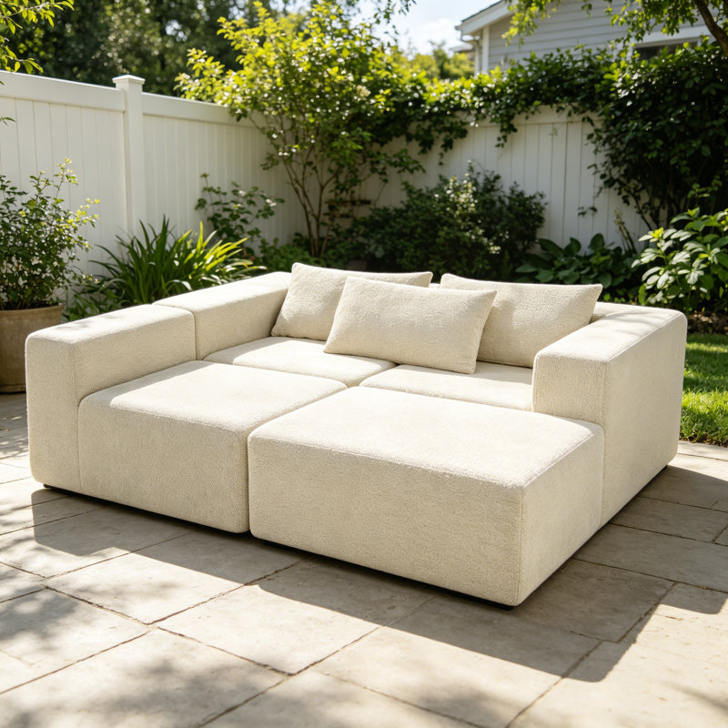 Canapés modulaires compressés 107 po (kaki)