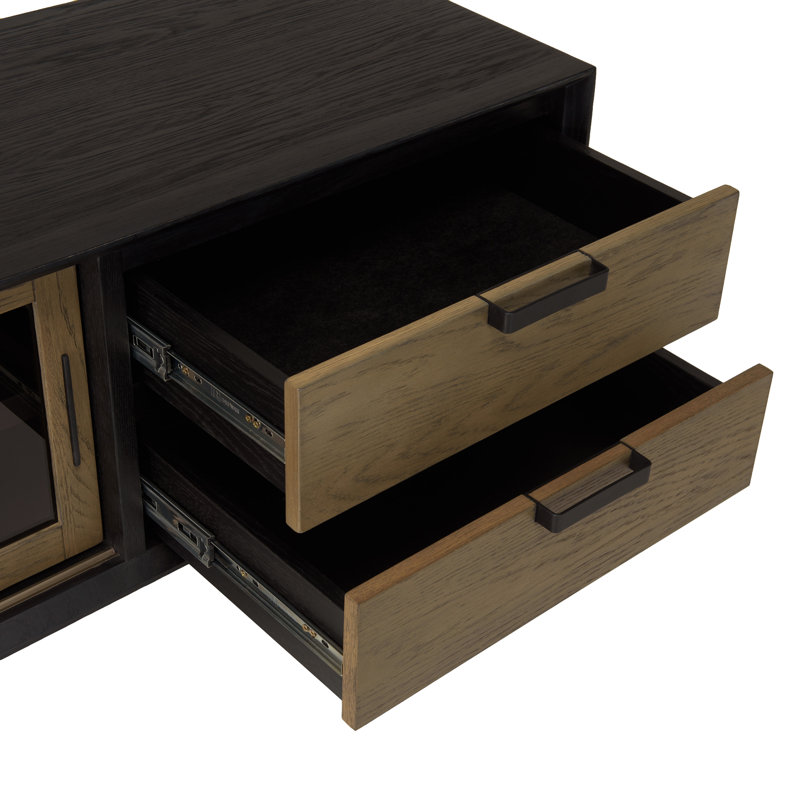Ayuub Unfinished TV Stand for TVs up to 60" with Fireplace Included
