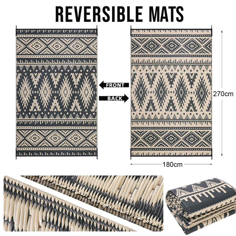Geometric Shapes Area Rug, Rectangle 180 x 270 cm