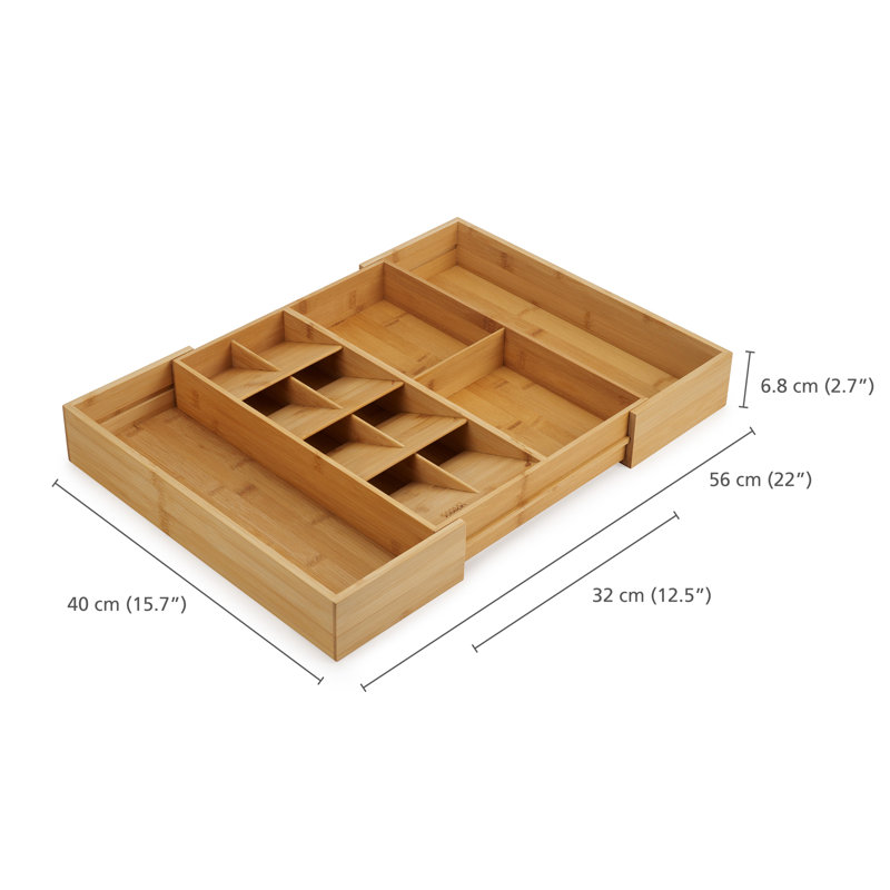 Rangement de tiroir pour ustensiles de cuisine H 2,75 po x l 12,5 po x P 15,75 po