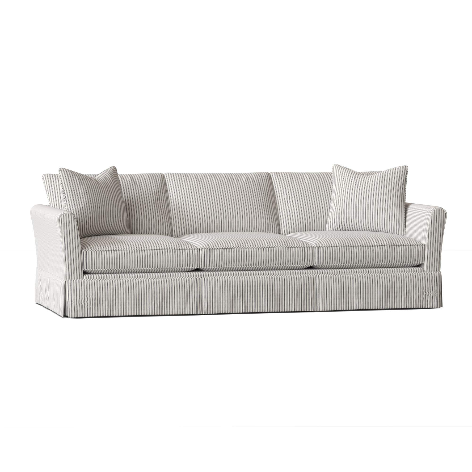 Shelby 82'' Upholstered Sofa, Cruise Gray Striped