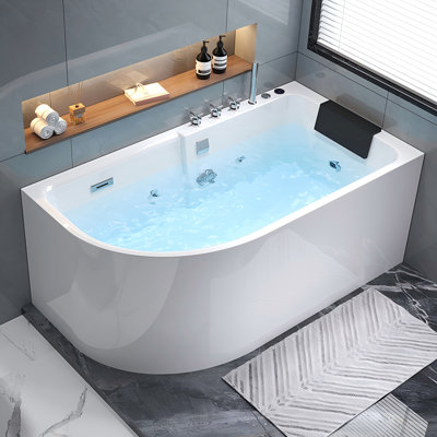 Baignoire autoportante une pièce sans pied 55,5 po x 29,53 po