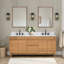 72 po Kayla Meuble-lavabo double en teck naturel