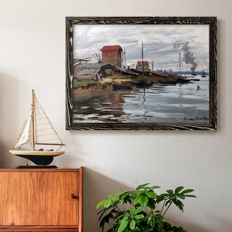 La seine à Petit, H 28 po x l 42 po x P 1,5 po, Noir