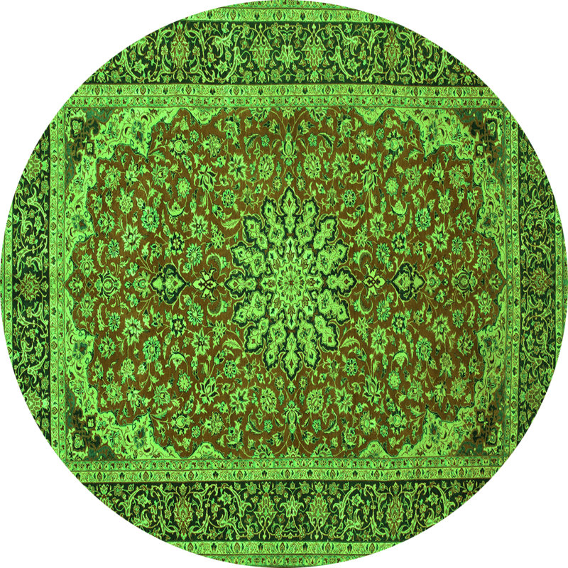 Mccarey Performance Oriental Indoor Rug, Round 3'