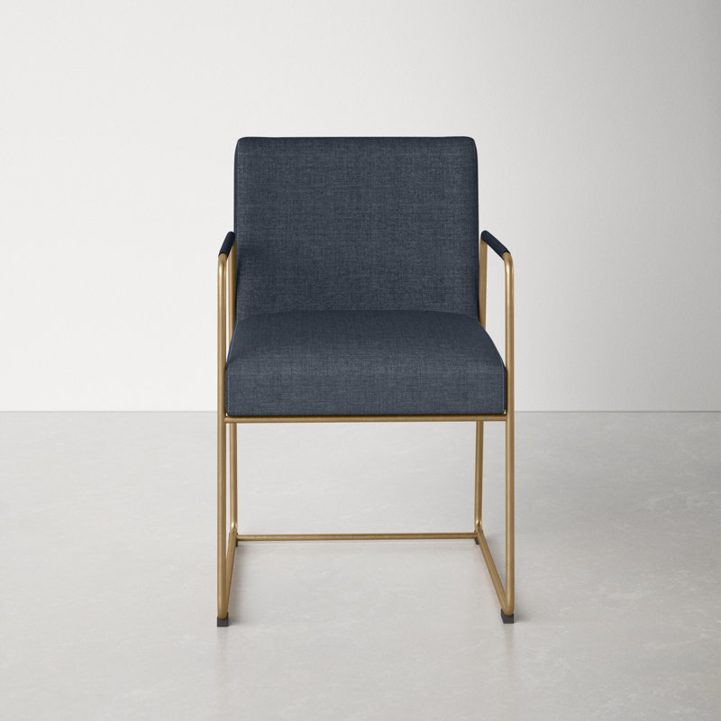 Zander Upholstered Armchair - Blue, Navy Blue