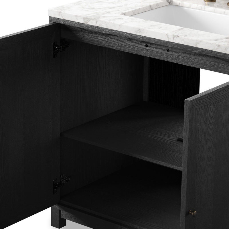 Meuble-lavabo simple Sonata, Noir, 36"