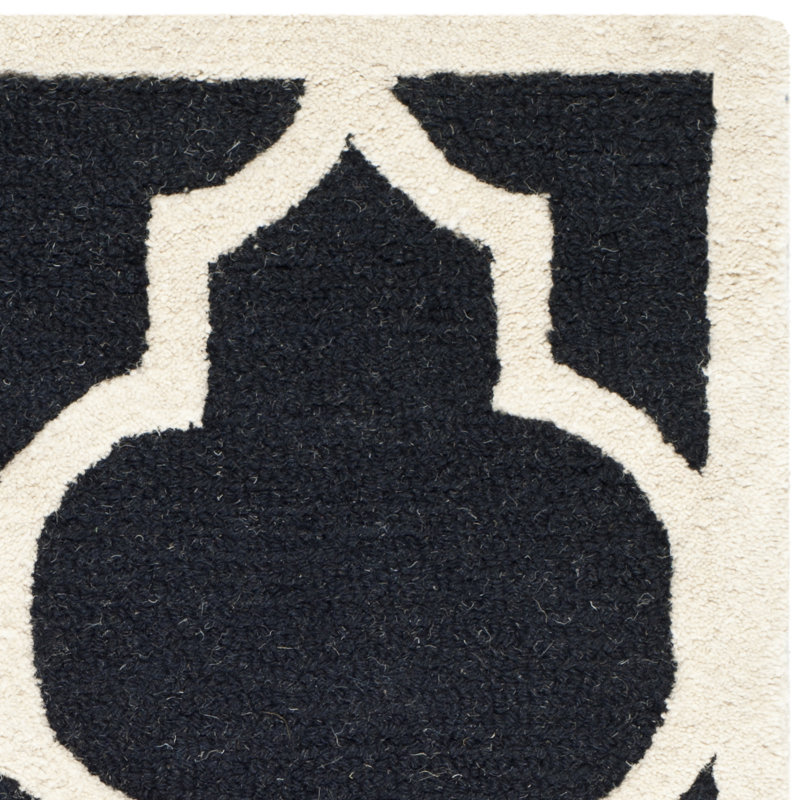 Cannen Cambridge Hand Tufted Wool Geometric Rug, Rectangle 2' x 3'