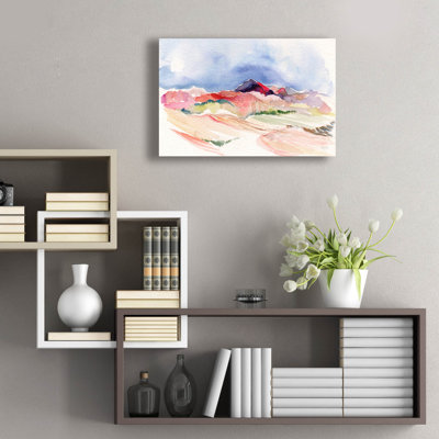 Art mural en verre Wrought Studio ™ «Desertscape» par Kristy riz
