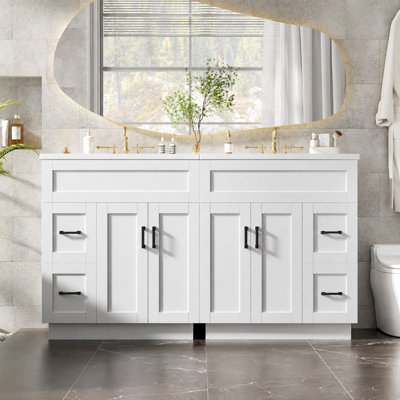Double Bathroom Vanity with Top