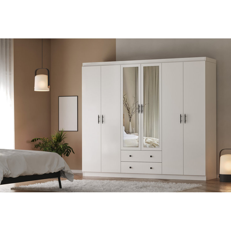 Berend 6 Door Manufactured Wood Wardrobe