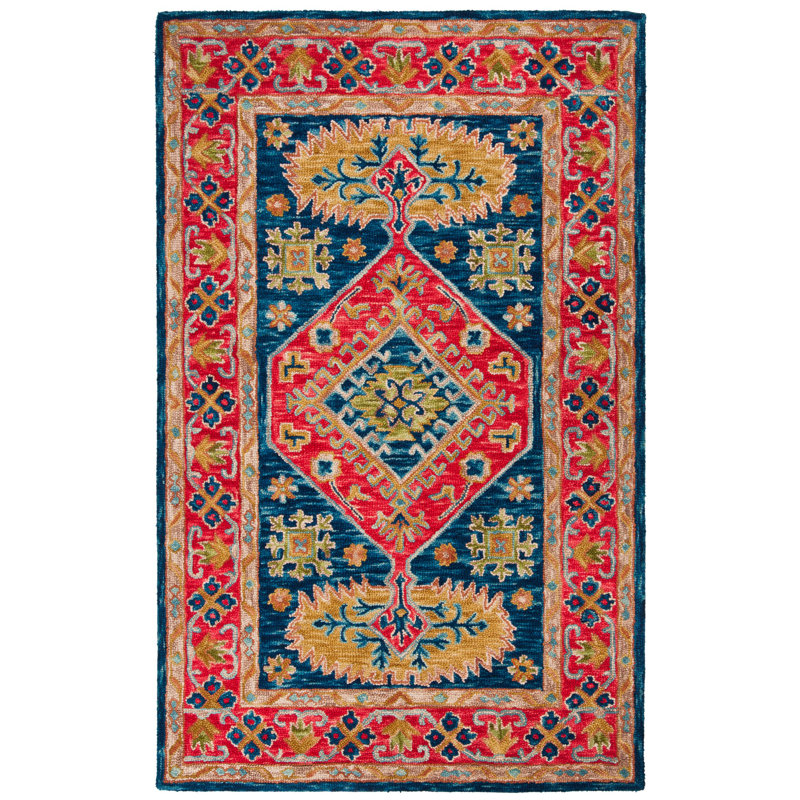 Tapis oriental en laine touffeté à la main Donneta, Rectangle 2 pi x 3 pi