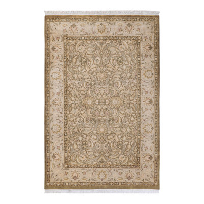 Classic One-of-a-Kind 4'2" X 6'4" Hand Knotted Area Rug