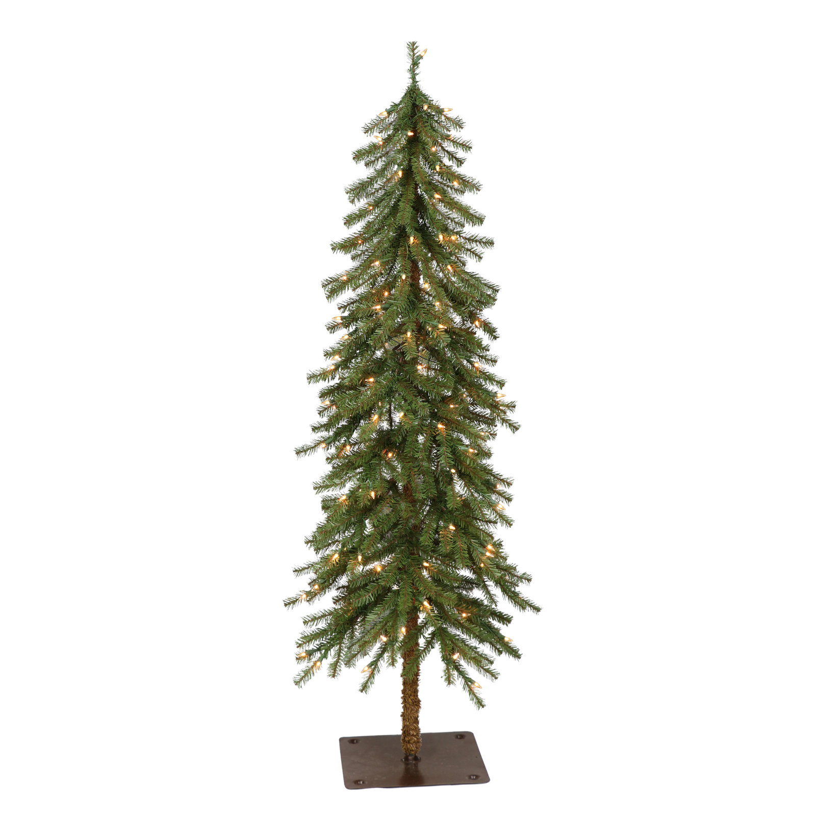 Lighted Artificial Pine Christmas Tree, 6' H