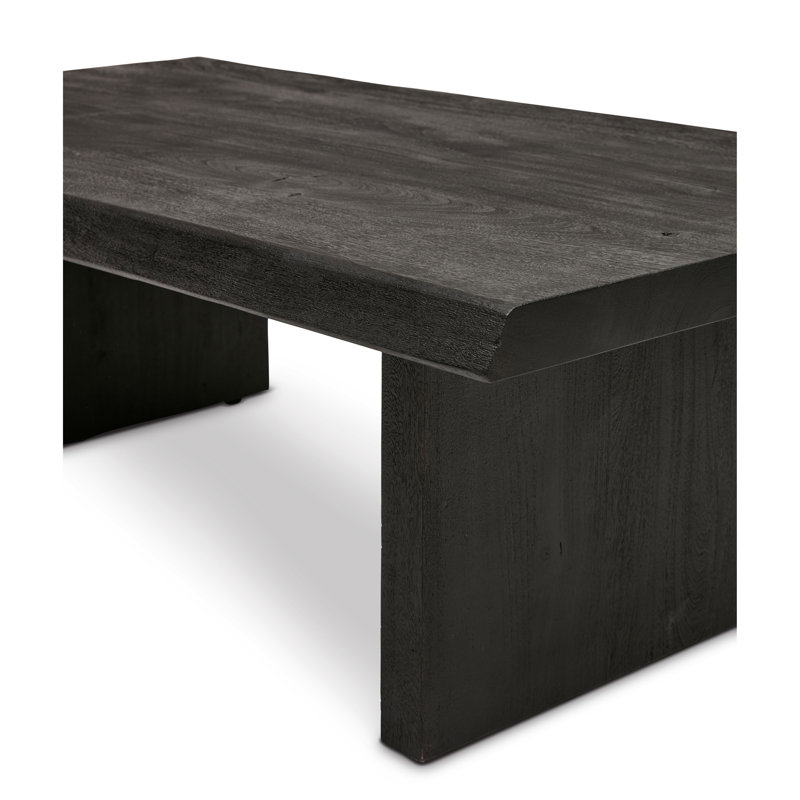 Colin Solid Wood Sled Coffee Table, Ebonized