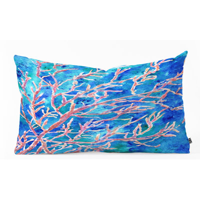 Coussin lombaire d’intérieur/d’extérieur rosie du ventilateur corail