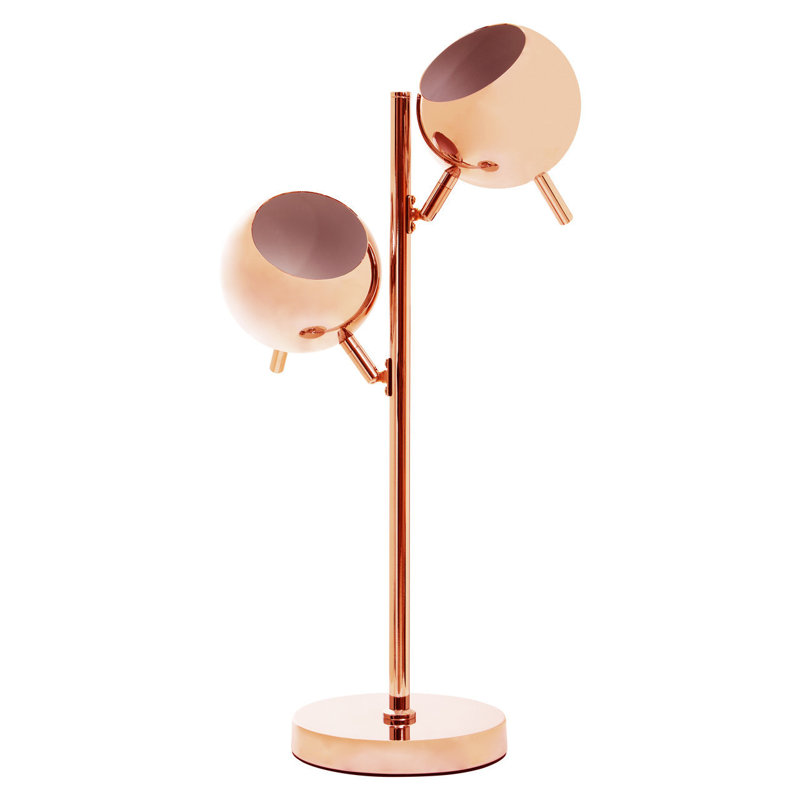 Karter Copper Finish Table Lamp With Two Lights