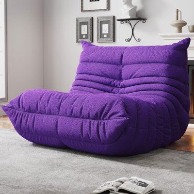 Fauteuil à billes, chauffeuse, grand fauteuil à billes pour adultes, fauteuils à billes pour adolescents avec mousse haute résilience, canapé-lit à plancher antidérapant, salon (simple)