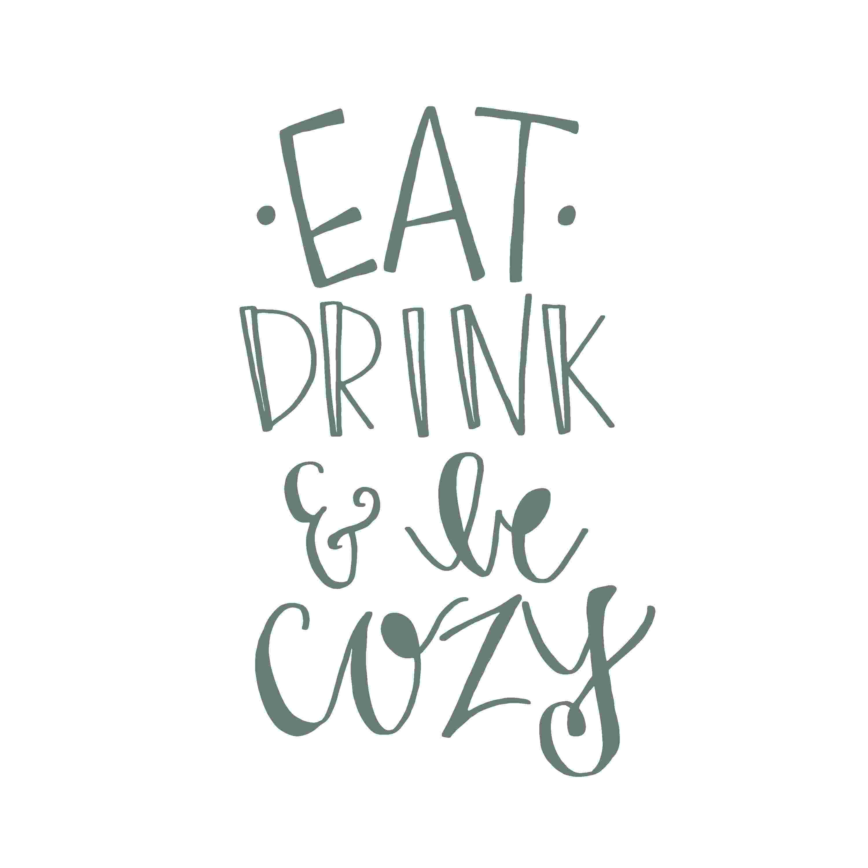 Eat Drink Be Cozy Trinx Size: 30 H x 30 W x 1.25 D