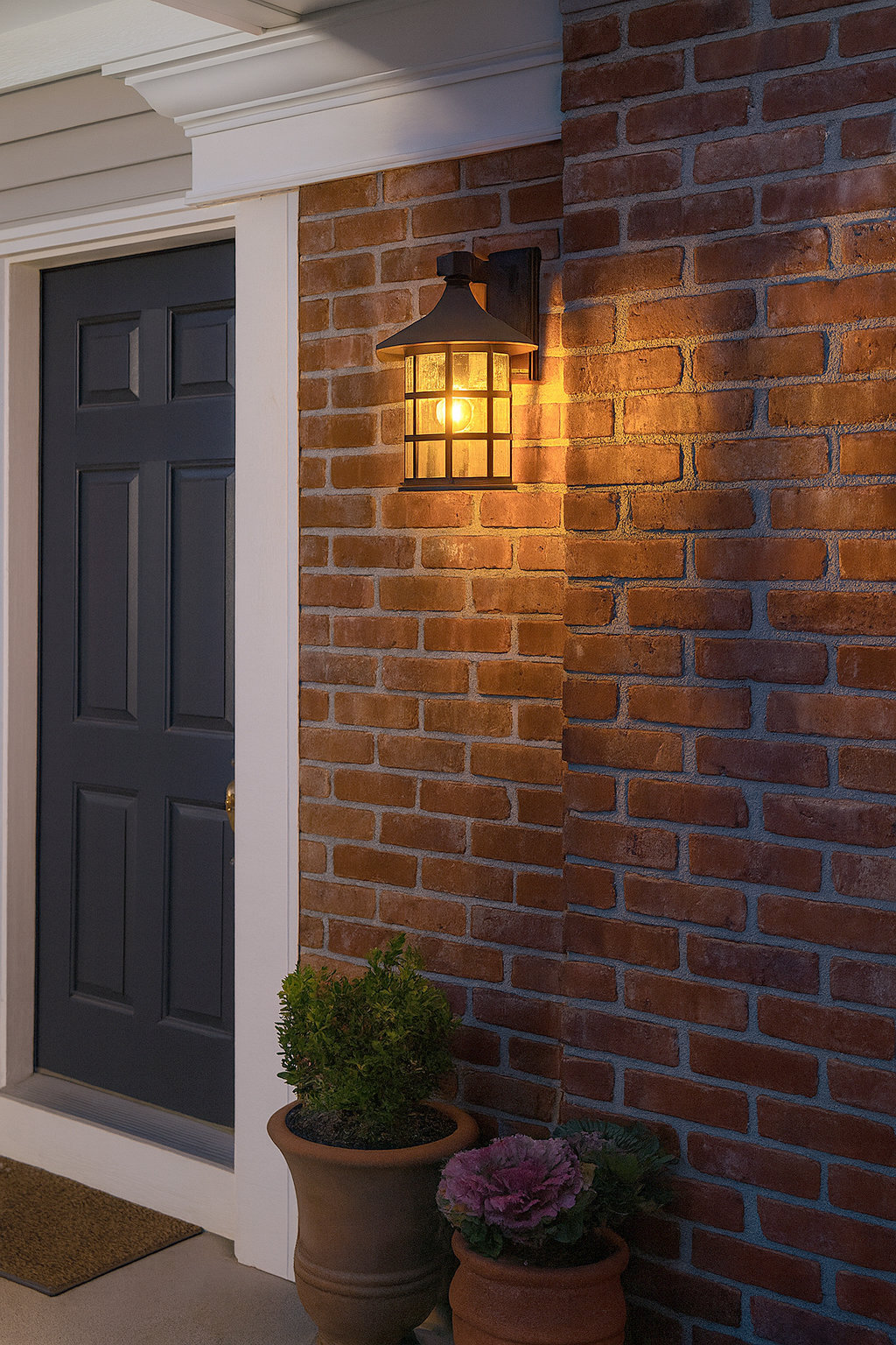Freeport Outdoor Wall Lantern, 12.25" H x 8" W x 9" D, Textured White, MED