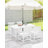 HDPE Outdoor Dining Set Of 6, Patio Dining Table Set With 4 Chairs And 1 Bench, 6 Pieces HDPE Dining Set With Umbrella Hole, Outdoor Furniture Sets For Deck, Poolside, Garden-1758654812
