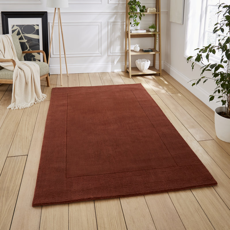 Solid Colour Wool Hand Tufted Area Rug, Rectangle 120 x 170 cm