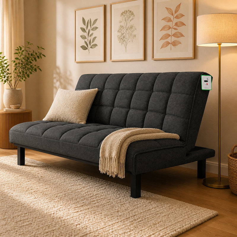3 Seater Fabric Sofa, Grey