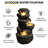 Stacked Rock Resin Outdoor Waterfall Fountain with LED Lights, Cascading Water Feature Decor for Patio, Yard, Porch & Landscape