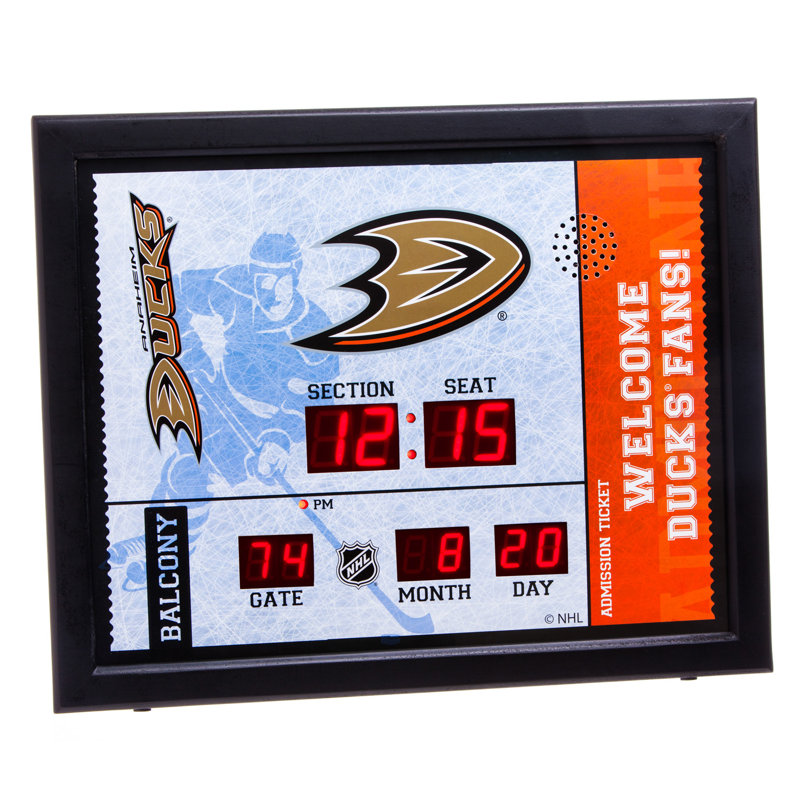 Horloge murale bluetooth NHL, Anaheim Ducks
