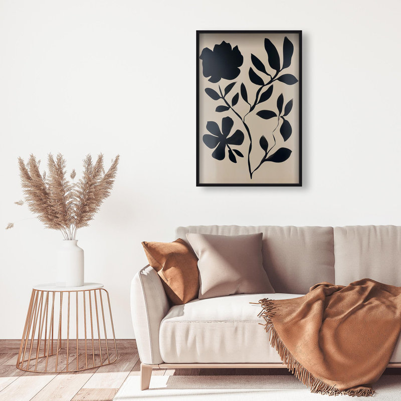 Oliver Gal Cinder Bloom I Floral & Botanical - Luxury Shadowbox Framed Wall Art, 25.5" H x 17.5" W, Black