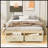 Queen Size Platform Bed With 6 Storage Drawers-768012448