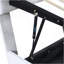 Lit plateforme simple tapissier simple avec option de rangement pratique, rangement hydraulique spacieux et moderne gris