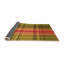 Tapis orange en laine à carreaux-1996327265