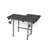 32-inch x 22.5-inch ADA Bariatric Wall Mount Folding Transfer Bench Shower Seat with Legs, Right-Handed, Black Slatted Phenolic Seat