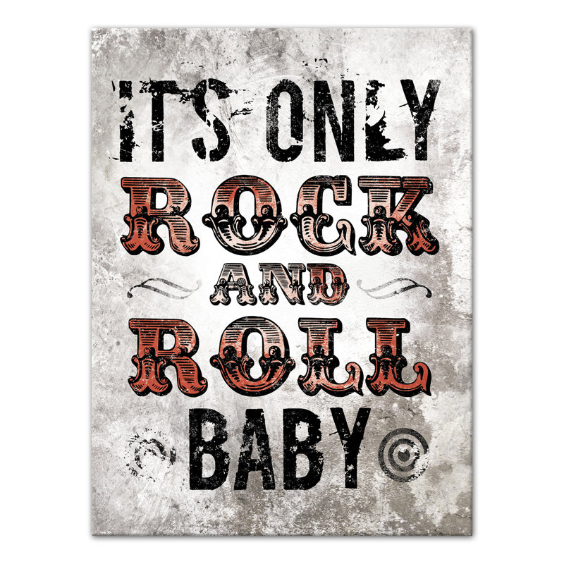 «It's Only Rock And Roll», reproduction sur toile, H 16 po x l 12 po x P 1,25 po