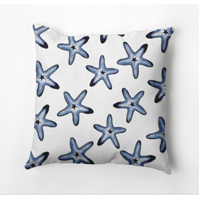 Housse de coussin d'extérieur carré à imprimé étoile de mer