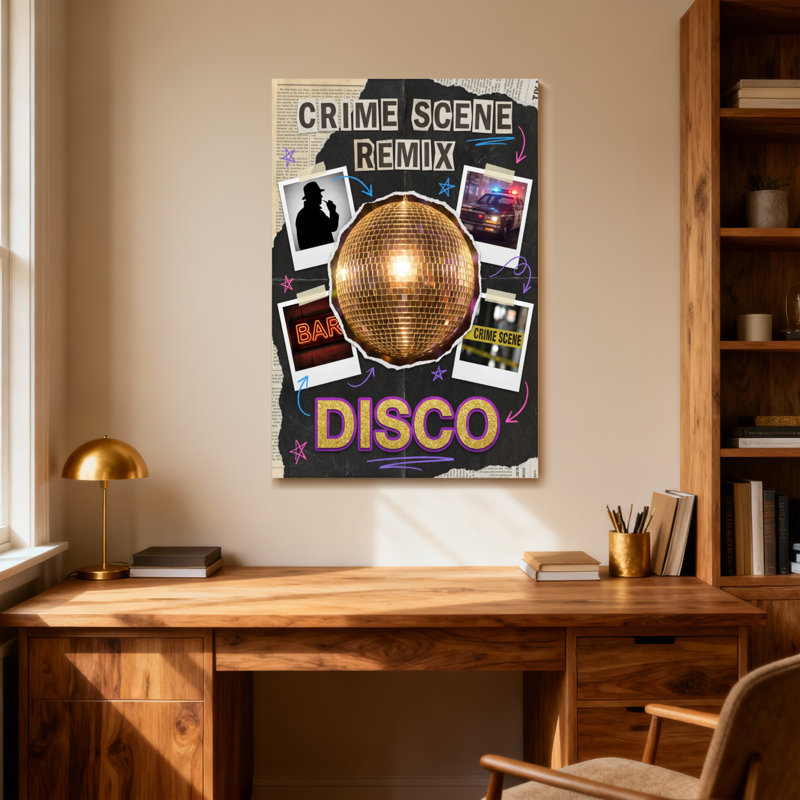 Motif disco Fashion Crime Scene Remix, H 48 po x l 32 po