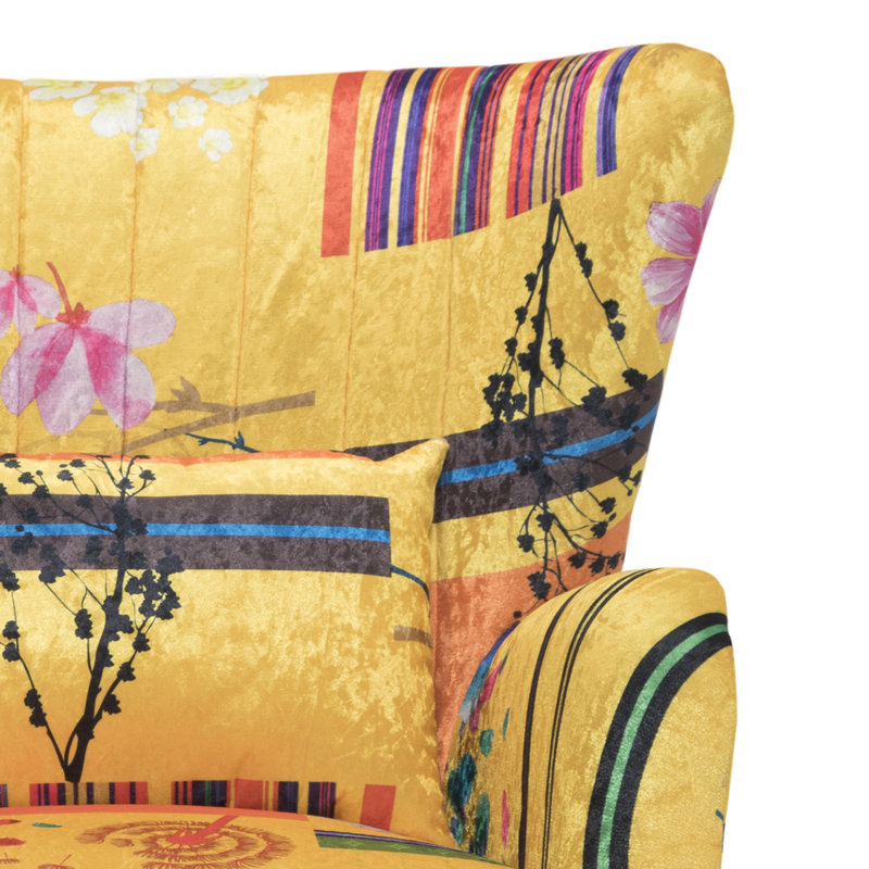 Yair Upholstered Accent Chair, Gold
