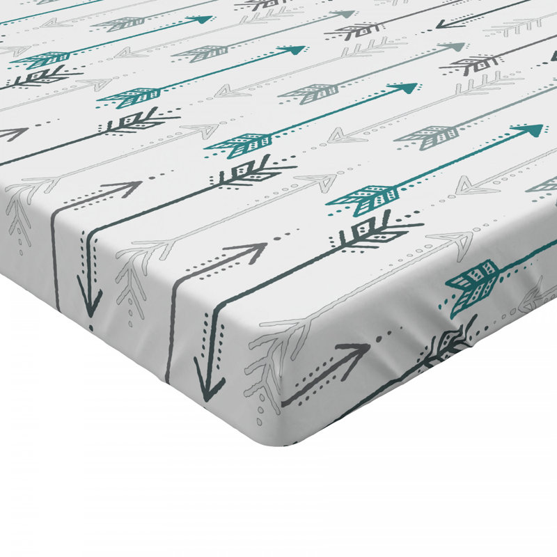 Retro Arrow Microfibre Jersey Knit Fitted Sheet, European Kingsize (160 x 200cm)