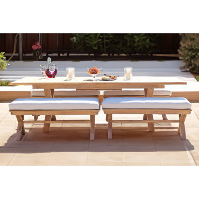Ensemble repas d'extérieur rectangulaire pour 8 personnes L 79 po Buroker