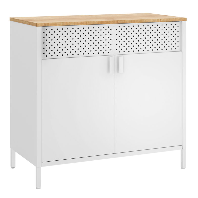 Aaliyaha 80cm Sideboard, White/Natural