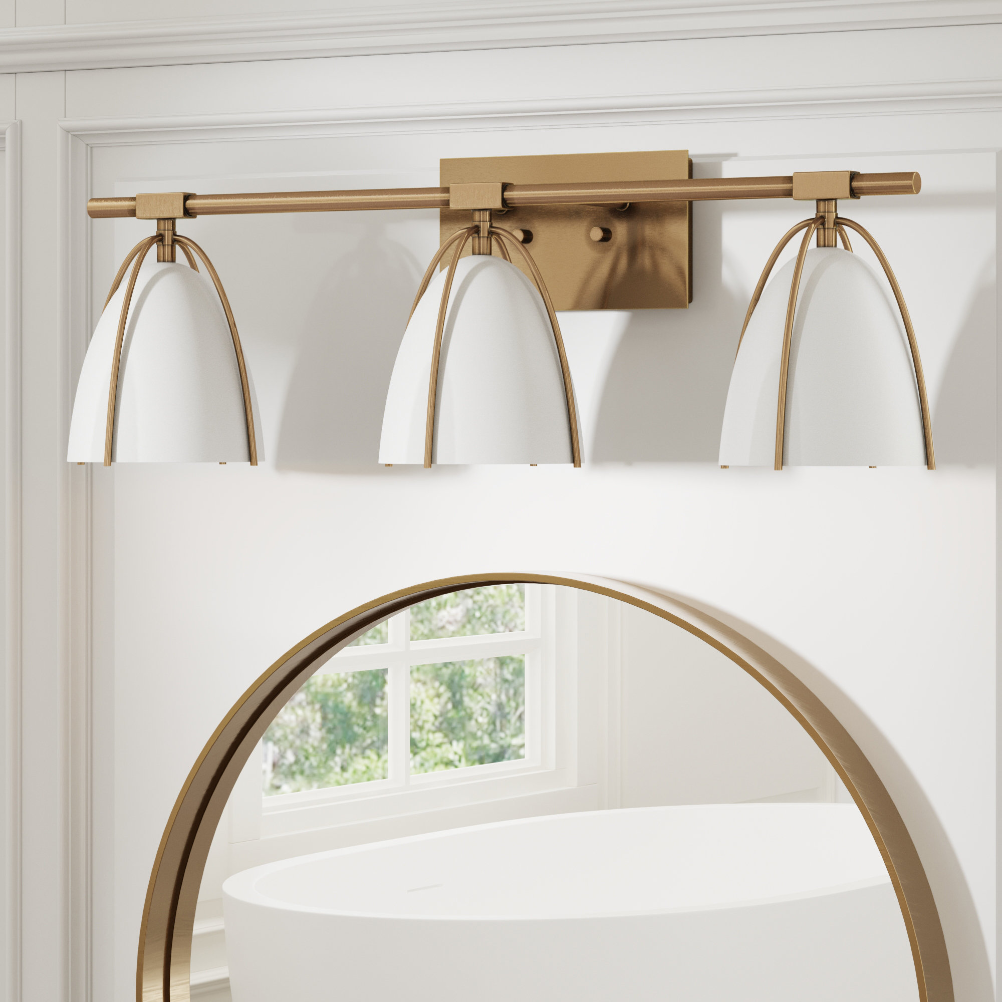 Latitude Run 3 Lights Bathroom Vanity Light Fixture With Metal