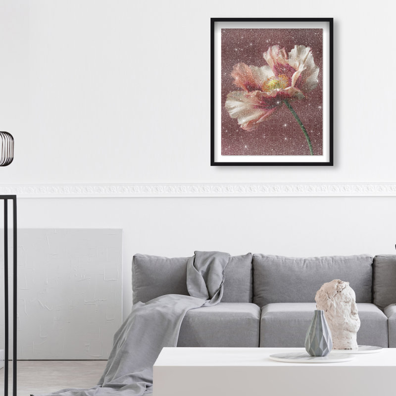 Merlot Blush Blossom I Shadowbox Floral & Botanical Print by Oliver Gal, Black Frame, 16 x 20, 37.5"H x 31.5"W